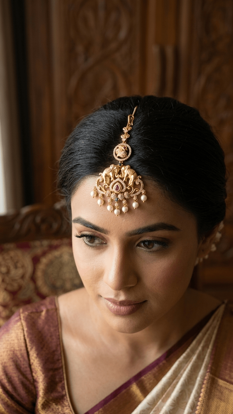 Gold Tikka | Ready-to-ship (one-piece tikka) - Touch Of Elegance