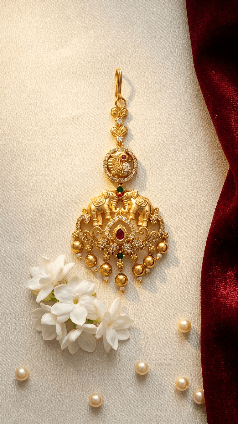 Gold Tikka | Ready-to-ship (one-piece tikka) - Touch Of Elegance
