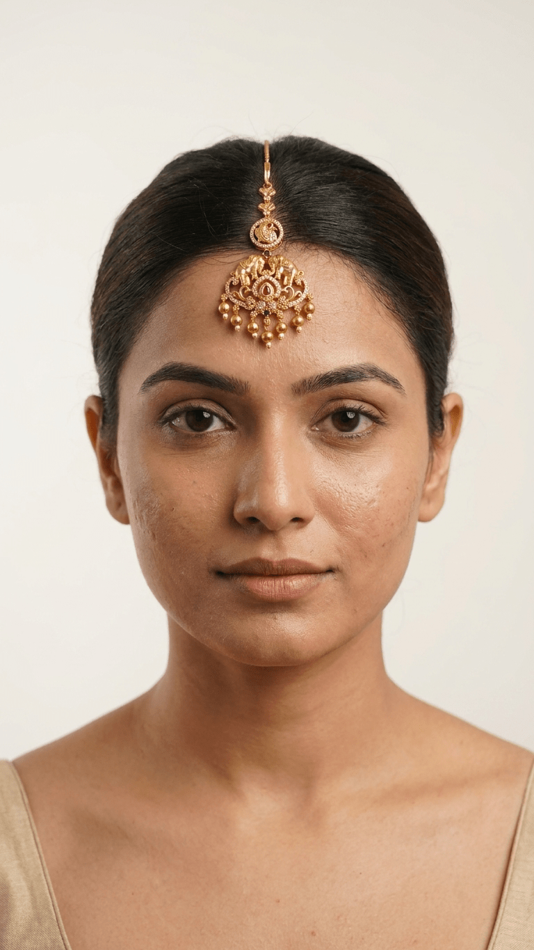 Gold Tikka | Ready-to-ship (one-piece tikka) - Touch Of Elegance
