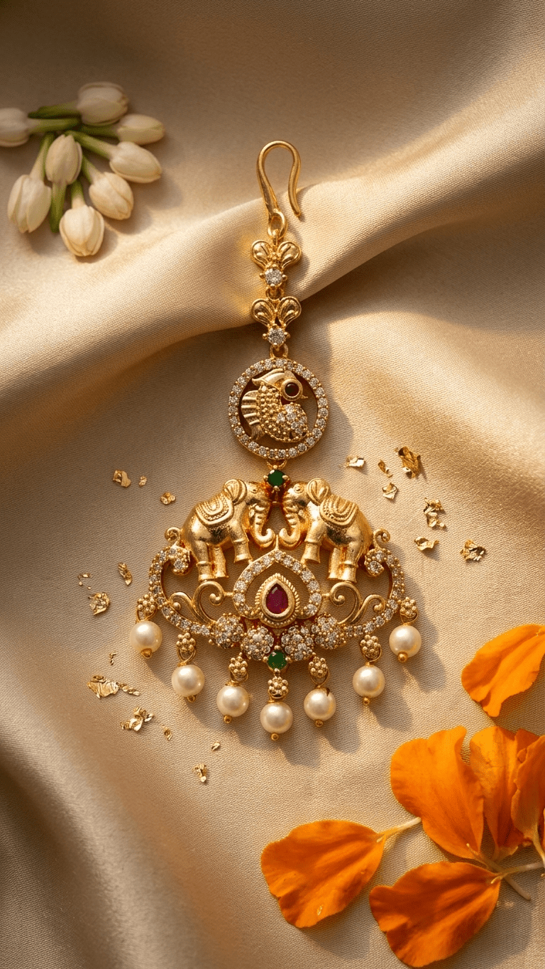Gold Tikka | Ready-to-ship (one-piece tikka) - Touch Of Elegance