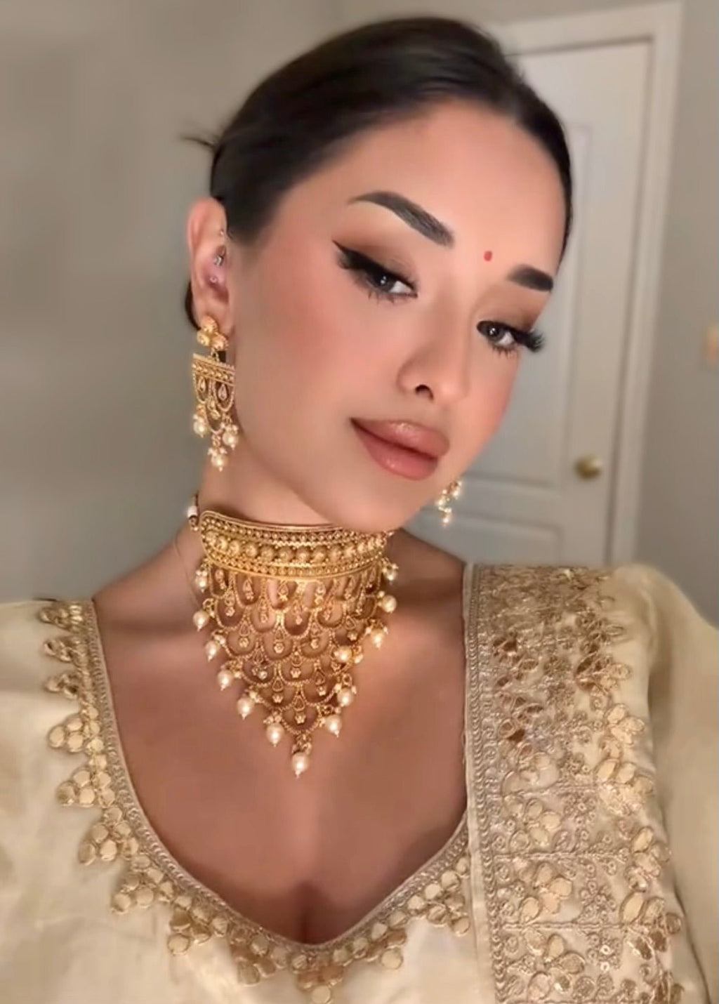 Golden Pearl Set | Ready - to - ship - Touch Of Elegance