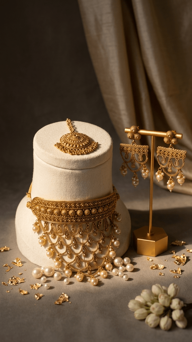 Golden Pearl Set | Ready-to-ship - Touch Of Elegance