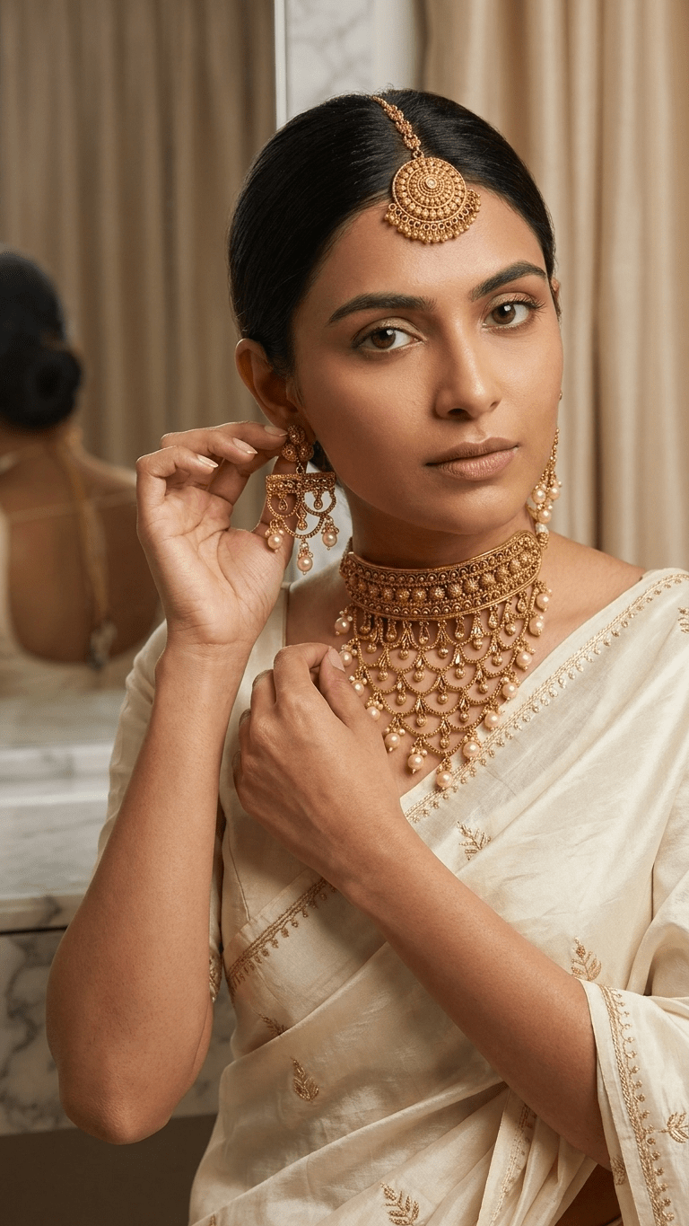 Golden Pearl Set | Ready-to-ship - Touch Of Elegance