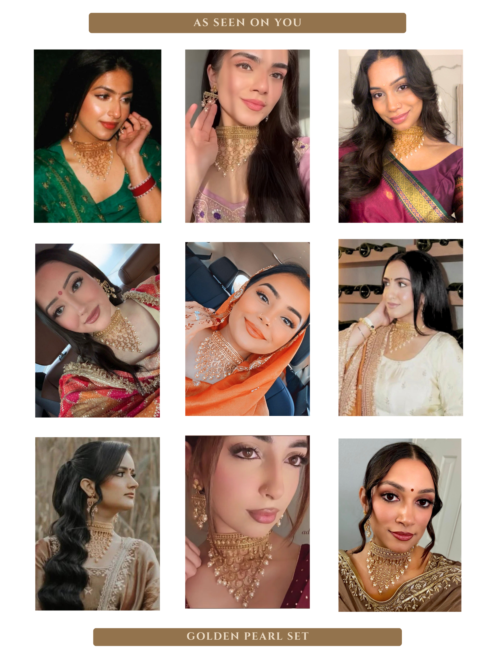 Golden Pearl Set | Ready - to - ship - Touch Of Elegance