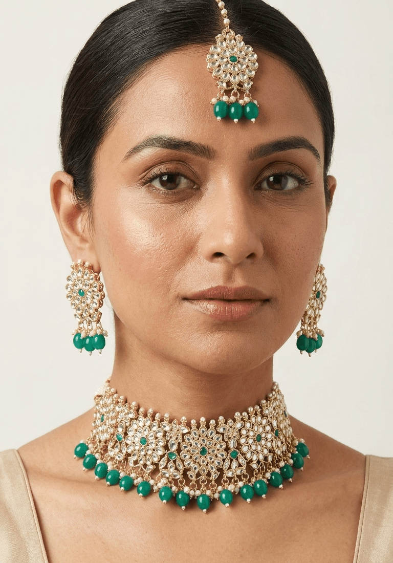 Green Lotus Set | Ready - to - ship - Touch Of Elegance