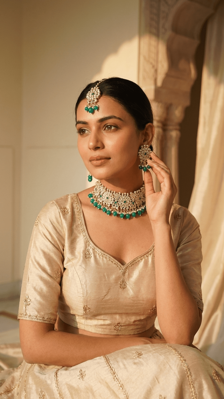 Green Lotus Set | Ready - to - ship - Touch Of Elegance