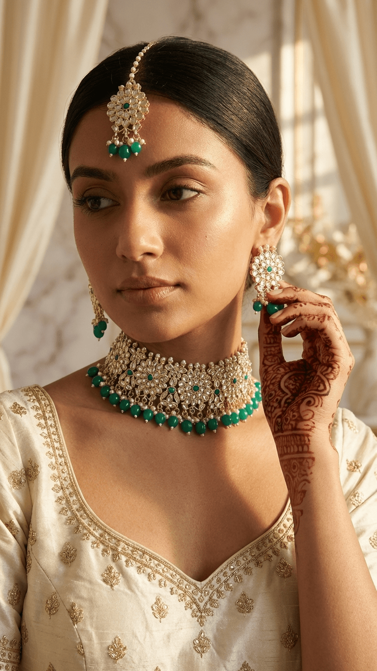 Green Lotus Set | Ready - to - ship - Touch Of Elegance