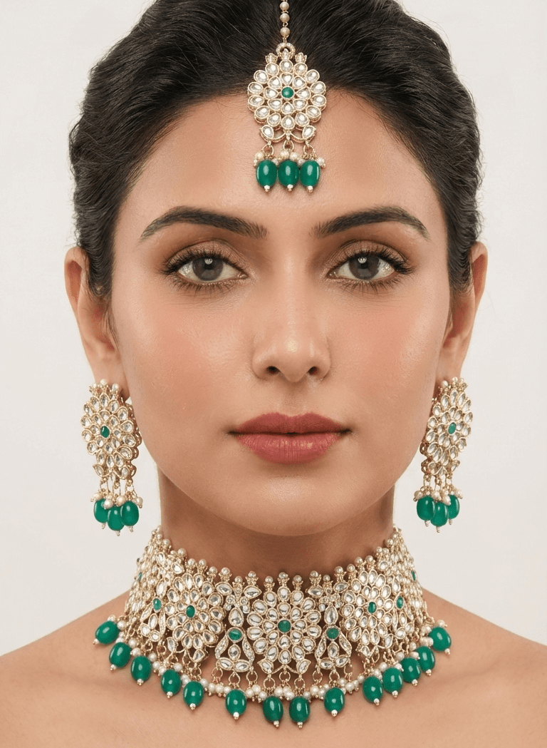 Green Lotus Set | Ready-to-ship - Touch Of Elegance