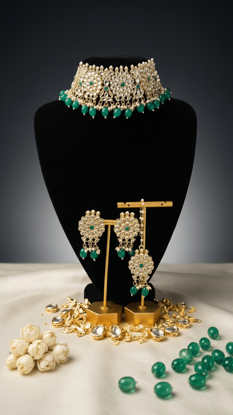Green Lotus Set | Ready - to - ship - Touch Of Elegance