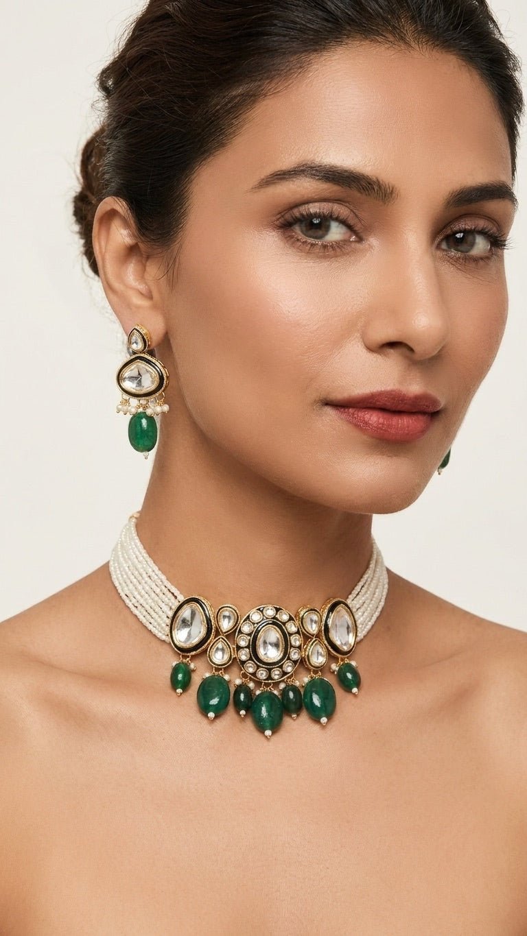 Green Pearl Set | Ready-to-ship - Touch Of Elegance