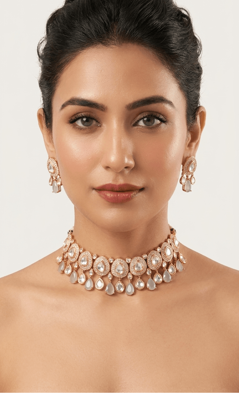 Grey Rose Set | Ready-to-ship - Touch Of Elegance