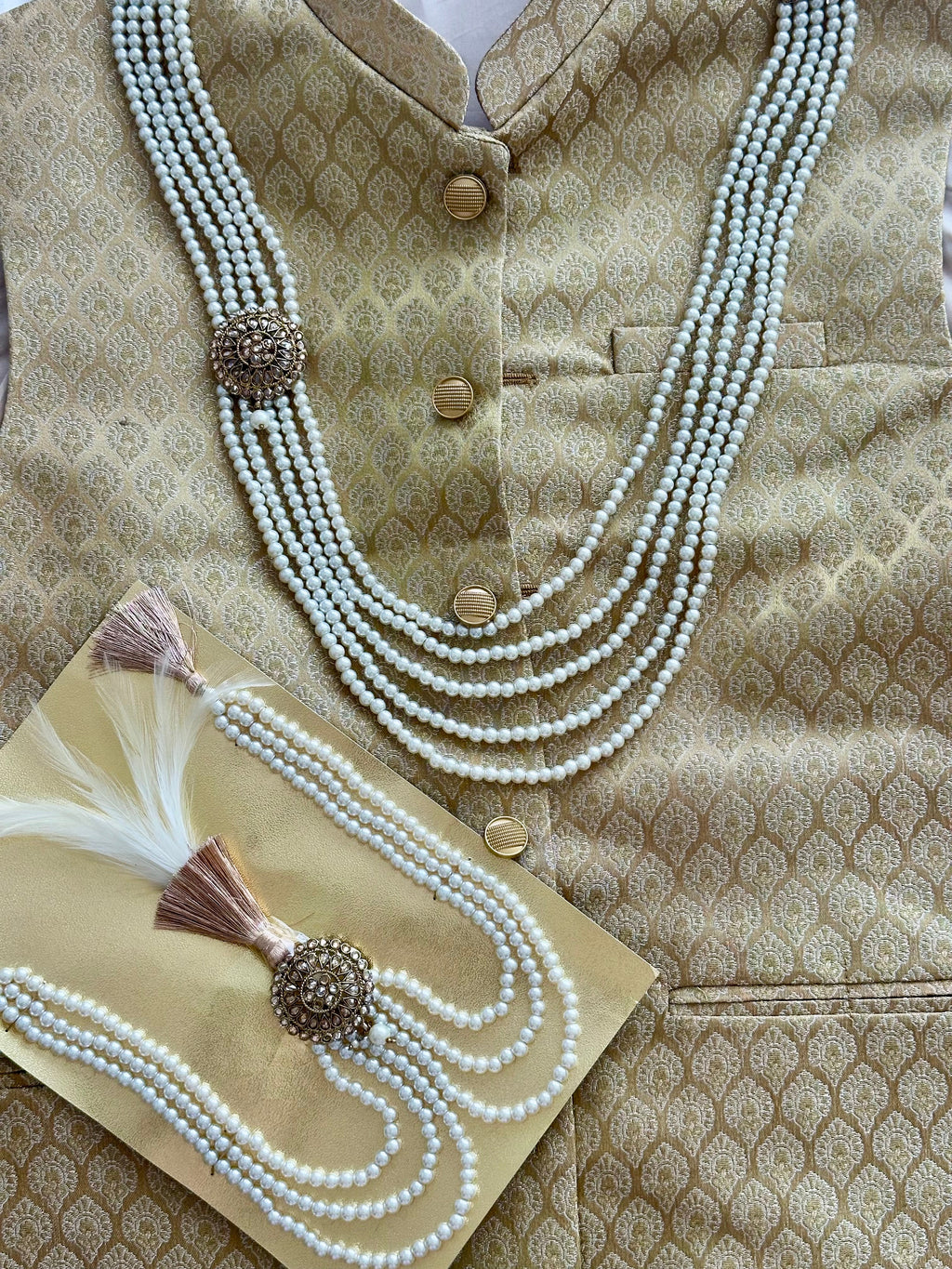 Groom Gold Kalgi and Haar | Ready - to - ship - Touch Of Elegance
