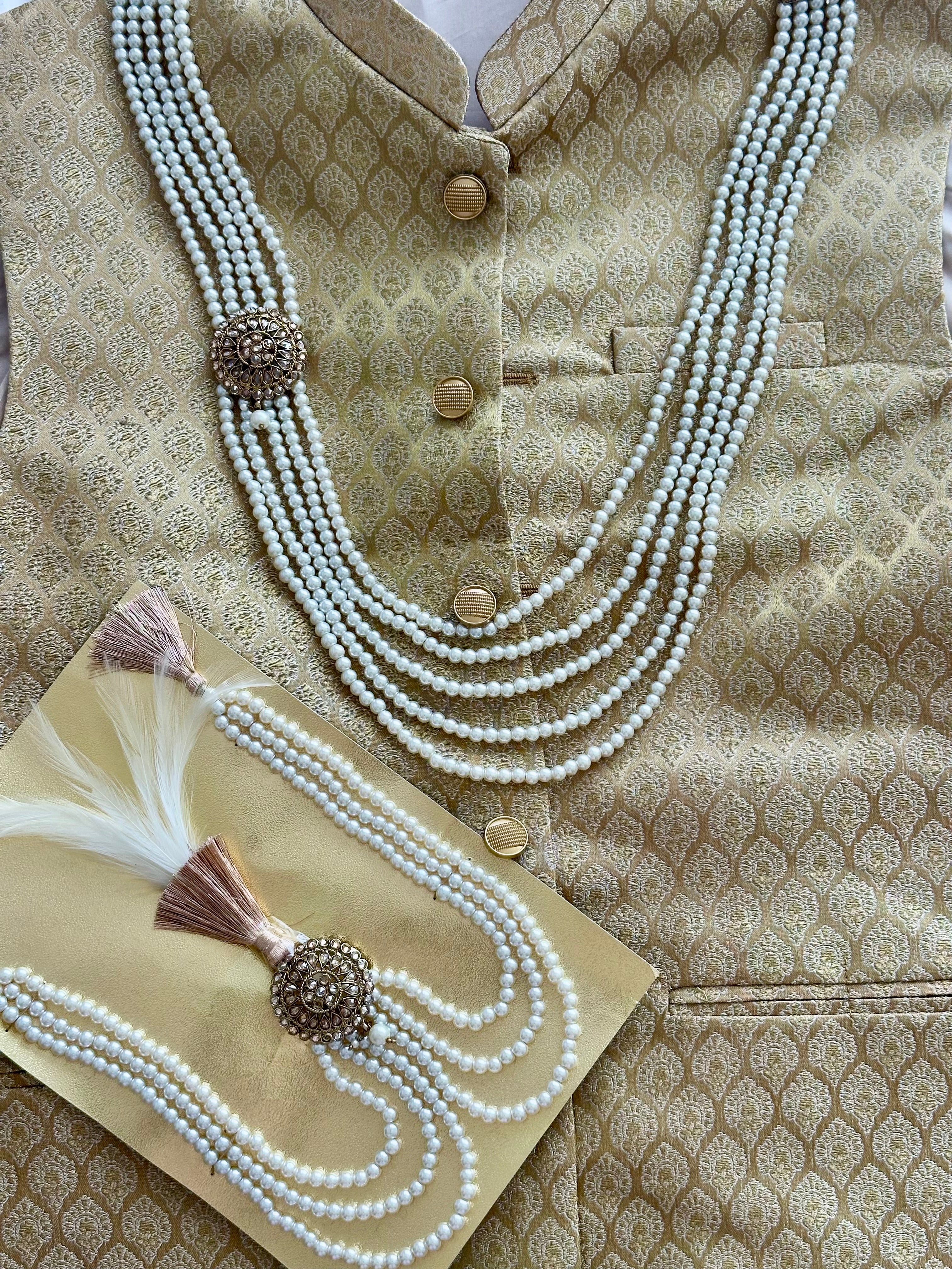 Groom Gold Kalgi and Haar | Ready - to - ship - Touch Of Elegance