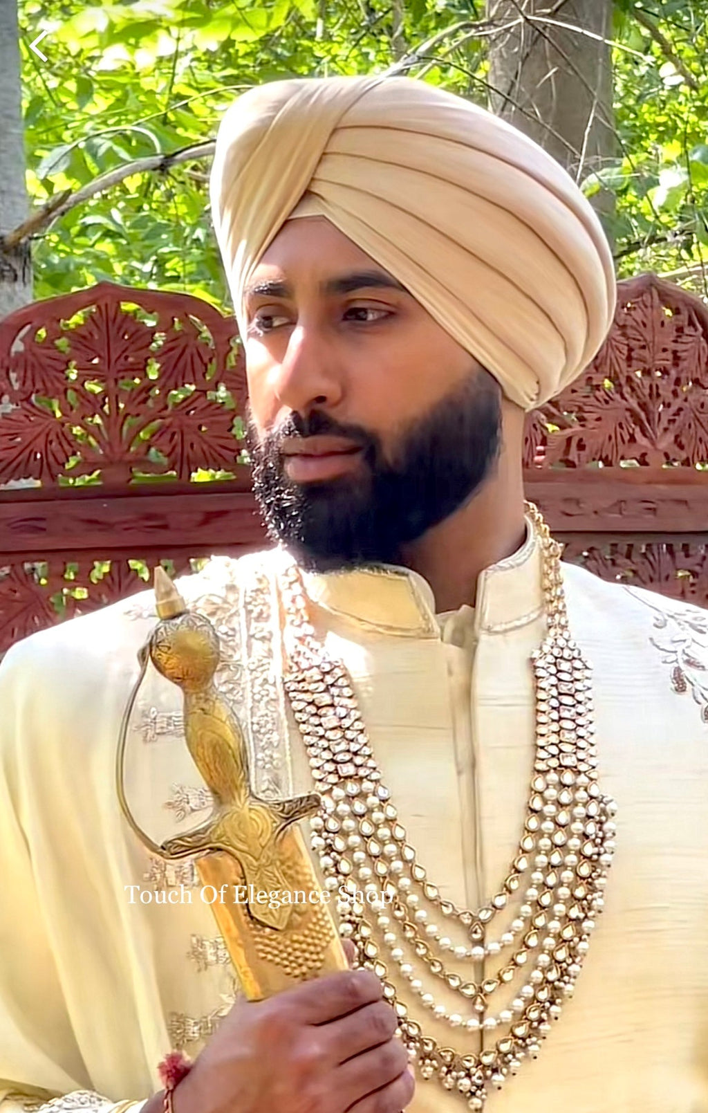 Groom Kundan & Pearl Haar | Pre - order - Touch Of Elegance