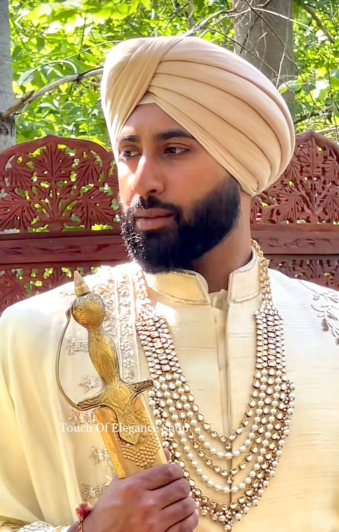 Groom Kundan & Pearl Haar | Pre - order - Touch Of Elegance