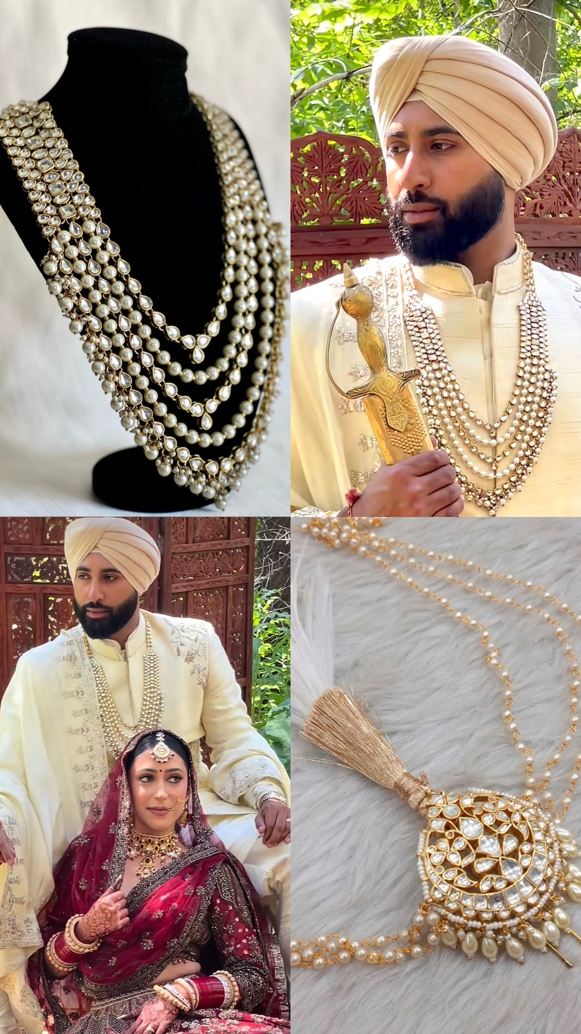 Groom Kundan & Pearl Haar | Pre - order - Touch Of Elegance