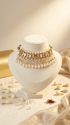 Hania Mother - of - Pearl Set | Gold Plated | Ready - to - ship - Touch Of Elegance