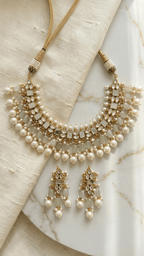 Hania Mother - of - Pearl Set | Gold Plated | Ready - to - ship - Touch Of Elegance