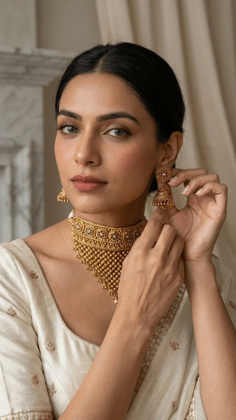 Israna Gold Set | Ready - to - ship - Touch Of Elegance