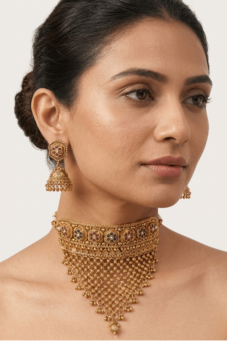 Israna Gold Set | Ready - to - ship - Touch Of Elegance