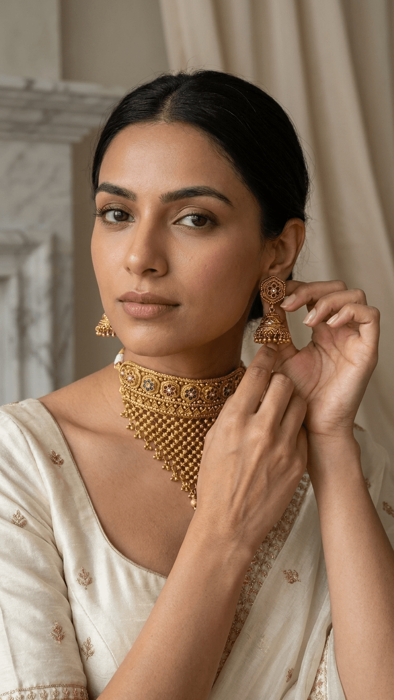 Israna Gold Set | Ready - to - ship - Touch Of Elegance