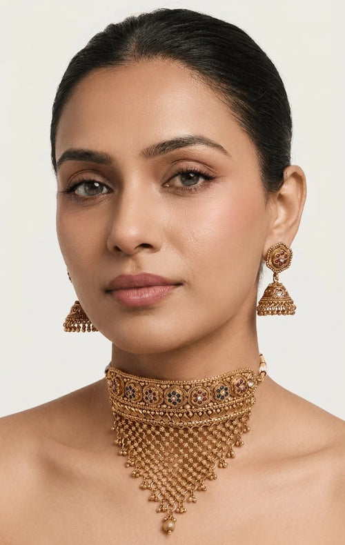 Israna Gold Set | Ready - to - ship - Touch Of Elegance