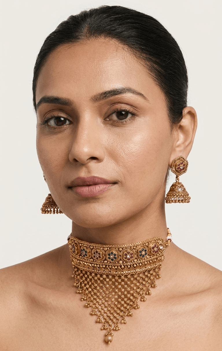 Israna Gold Set | Ready - to - ship - Touch Of Elegance