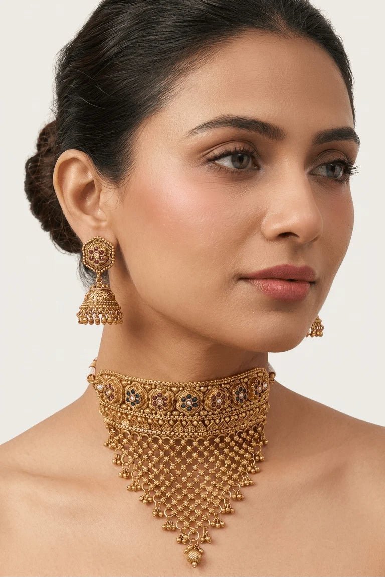 Israna Gold Set | Ready - to - ship - Touch Of Elegance