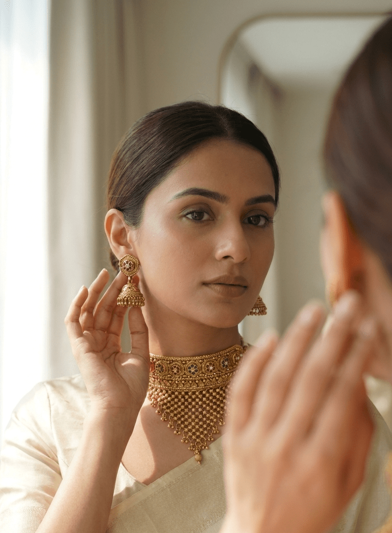 Israna Gold Set | Ready - to - ship - Touch Of Elegance