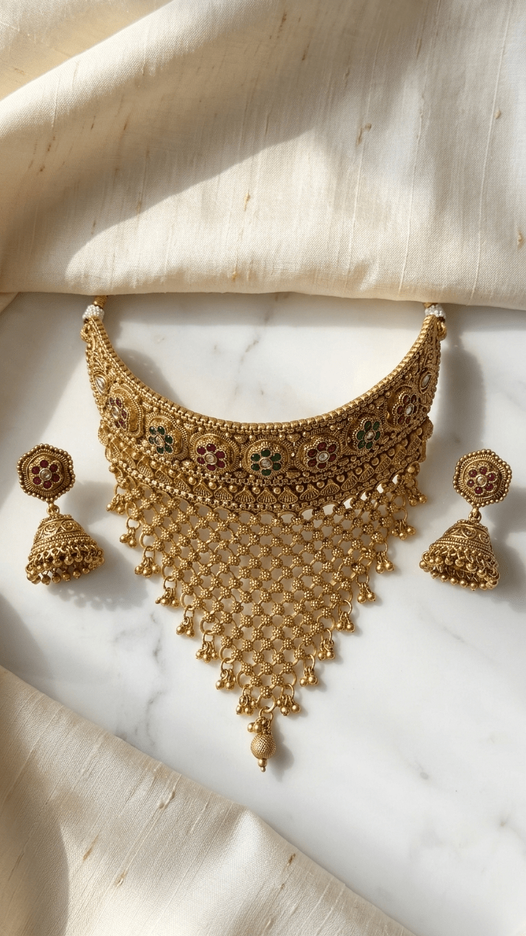 Israna Gold Set | Ready - to - ship - Touch Of Elegance