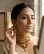 Israna Gold Set | Ready - to - ship - Touch Of Elegance