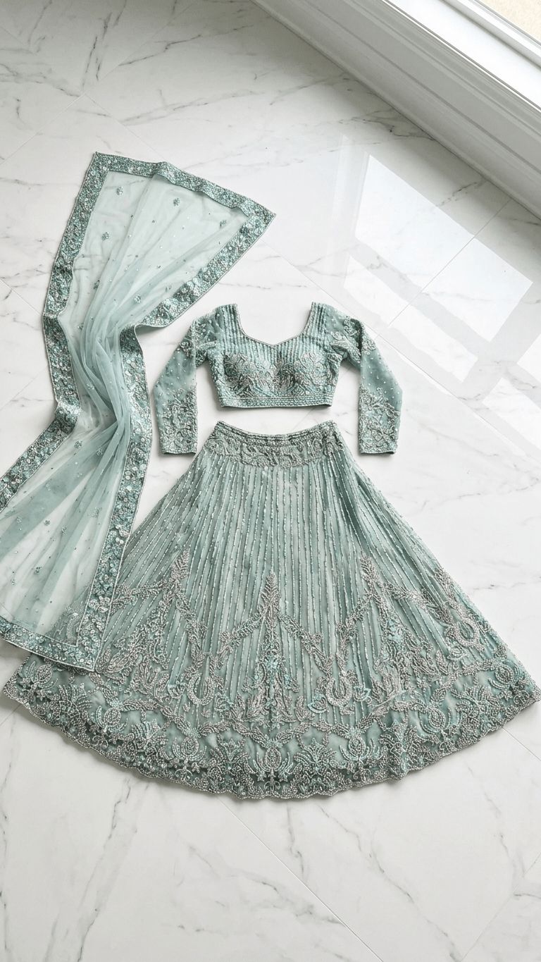 Jade Dreams Lehenga - Touch Of Elegance