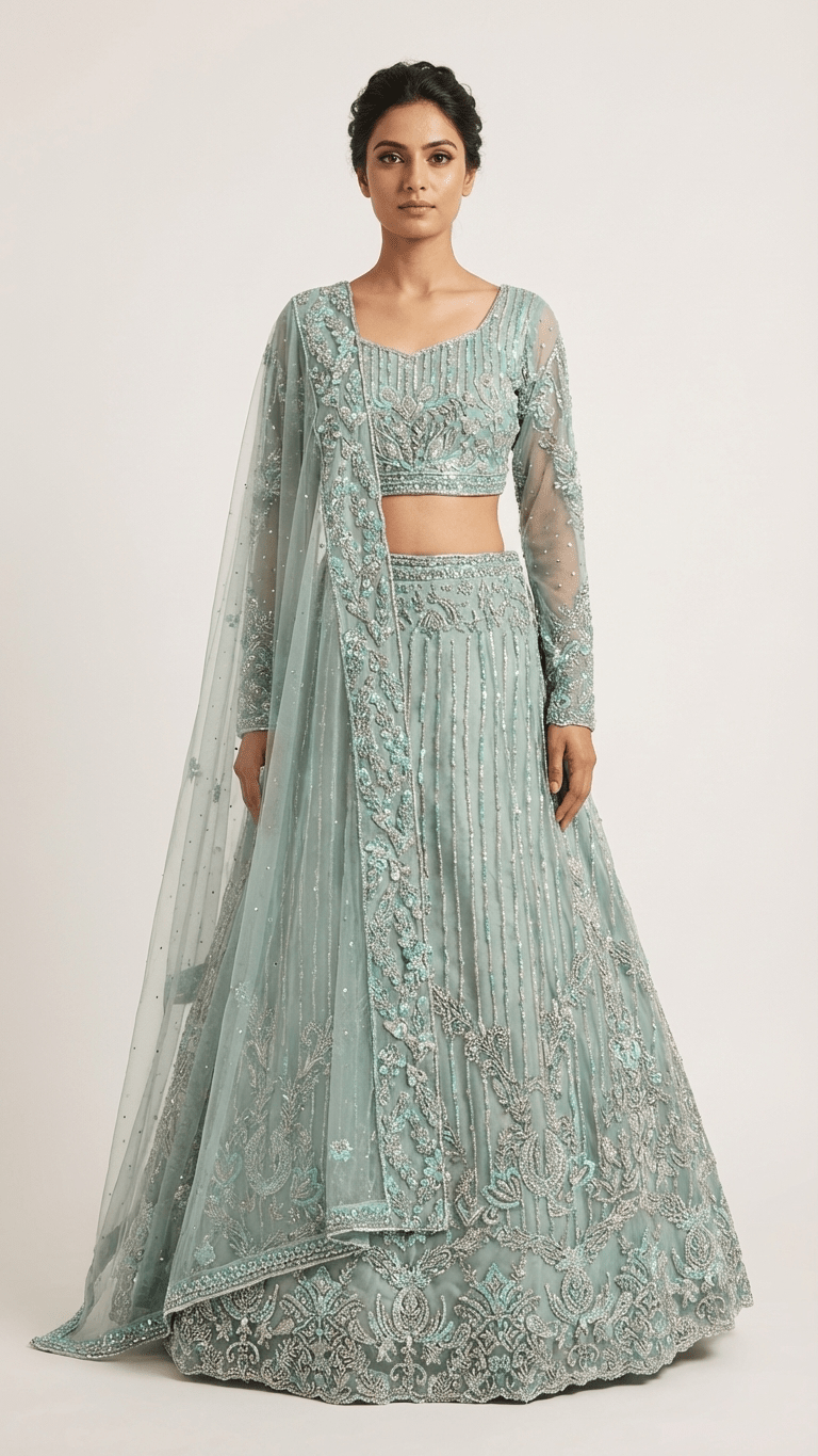 Jade Dreams Lehenga - Touch Of Elegance