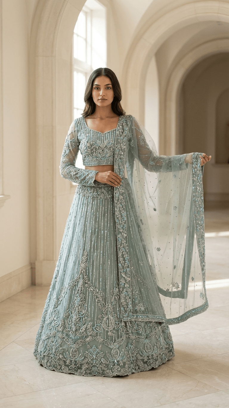Jade Dreams Lehenga - Touch Of Elegance
