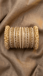 Jaya Gold & Grey Bangle set | Ready - to - ship - Touch Of Elegance