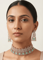 Jiya American Diamond Set | Ready - to - ship - Touch Of Elegance