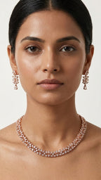 Jiya American Diamond Set | Ready-to-ship - Touch Of Elegance