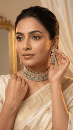 Jiya American Diamond Set | Ready - to - ship - Touch Of Elegance