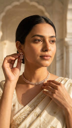 Jiya American Diamond Set | Ready-to-ship - Touch Of Elegance