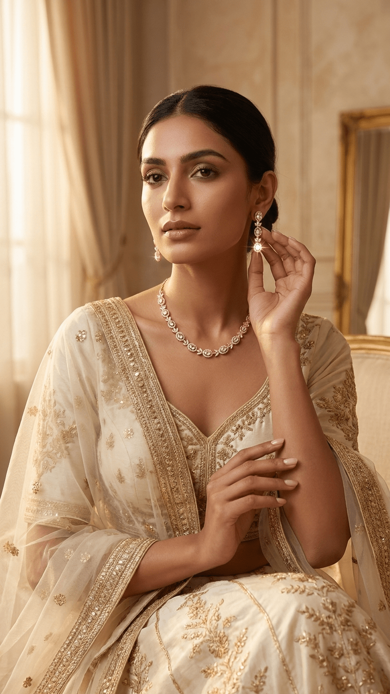 Kamal Diamond Set | Ready - to - ship - Touch Of Elegance