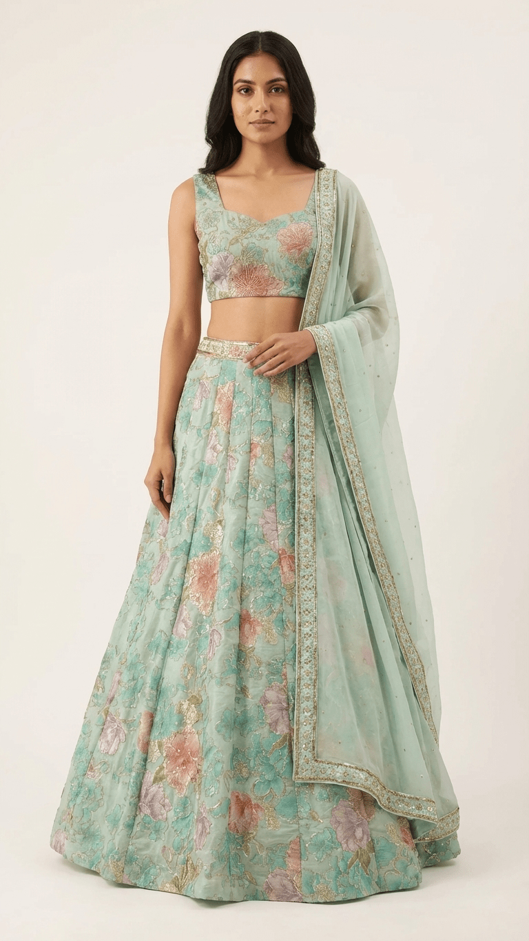 Karina Floral Lehenga - Touch Of Elegance
