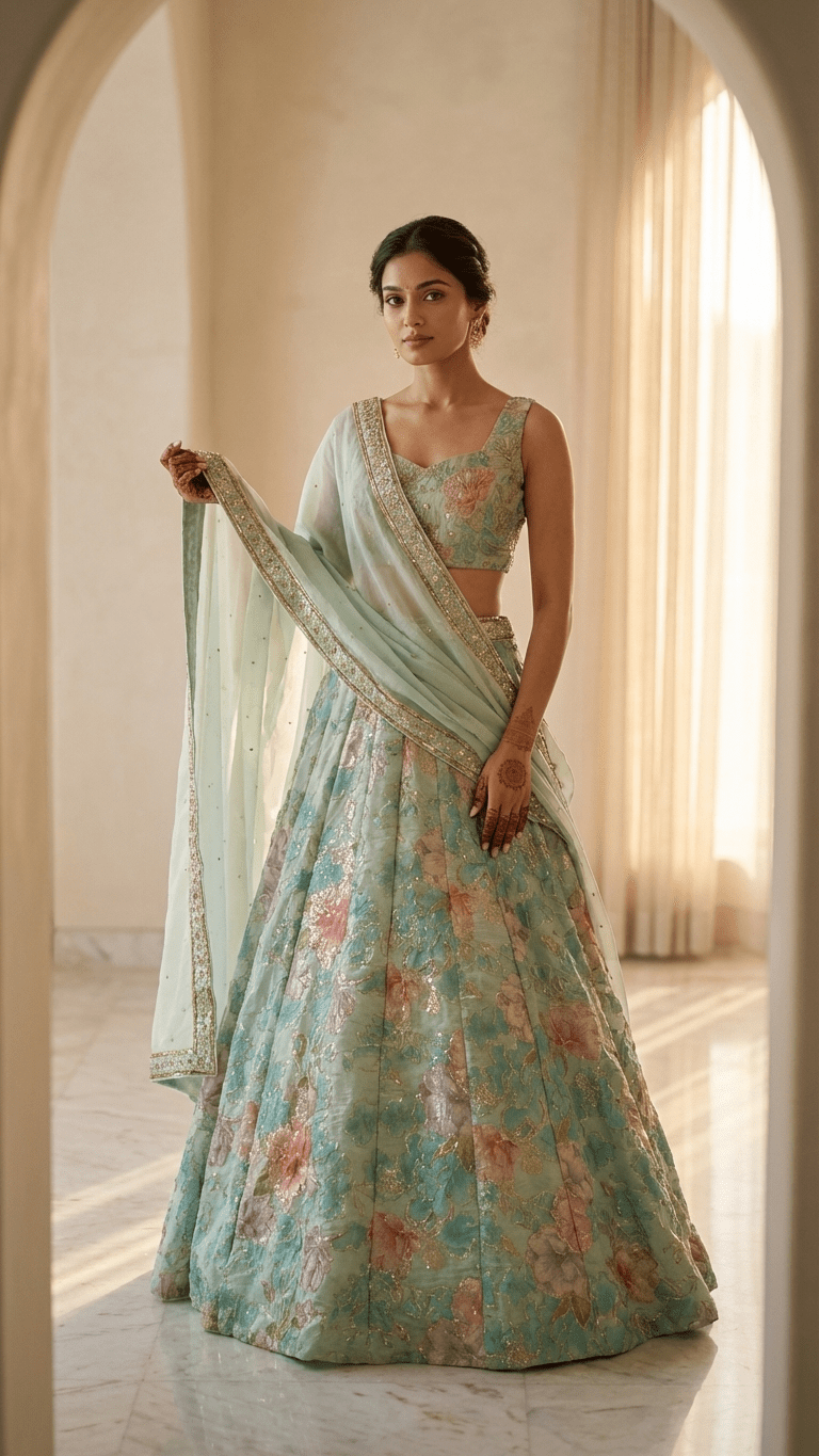 Karina Floral Lehenga - Touch Of Elegance