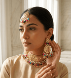 Kiran Pippal Patti Multi Set | Ready - to - ship - Touch Of Elegance