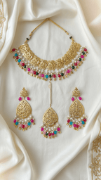 Kiran Pippal Patti Multi Set | Ready - to - ship - Touch Of Elegance