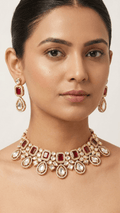 Kiran Set • Red | Ready-to-ship - Touch Of Elegance