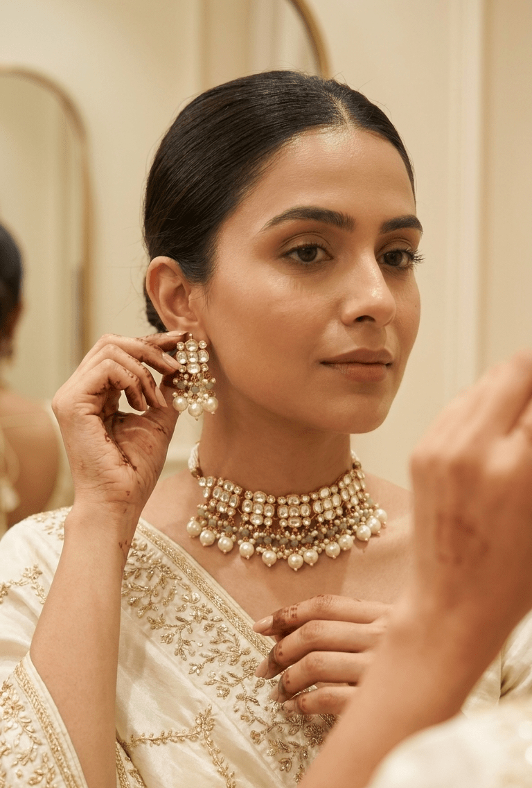 Lily Kundan Set | Made - on - order - Touch Of Elegance