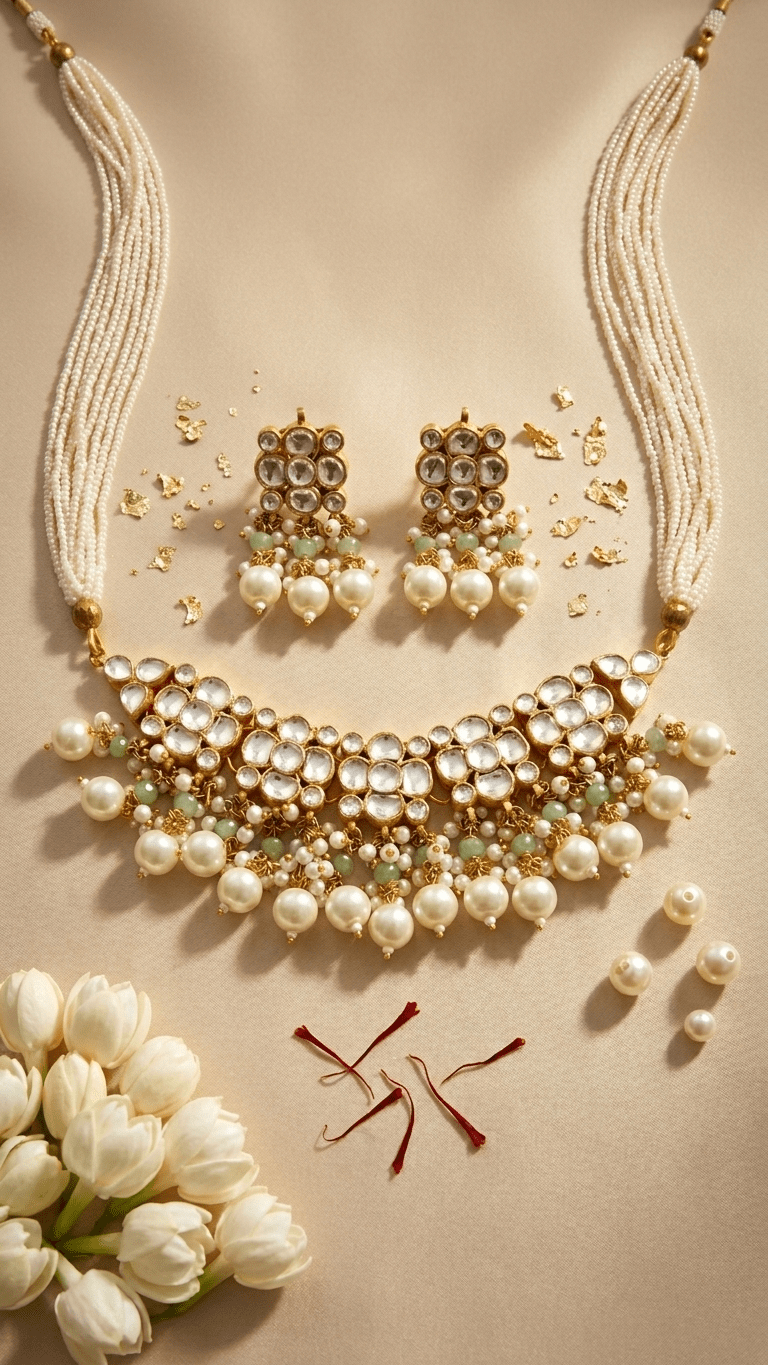 Lily Kundan Set | Made - on - order - Touch Of Elegance