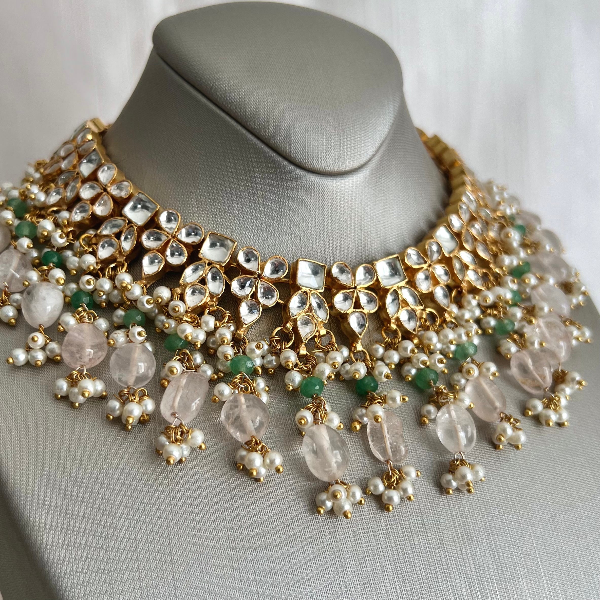 Lotus Kundan Set | Ready - to - ship - Touch Of Elegance