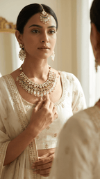 Lotus Kundan Set | Ready - to - ship - Touch Of Elegance