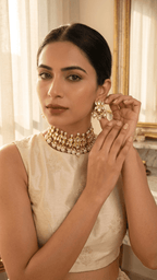 Madrid Pearl Set - Pachi Kundan | Ready-to-ship - Touch Of Elegance